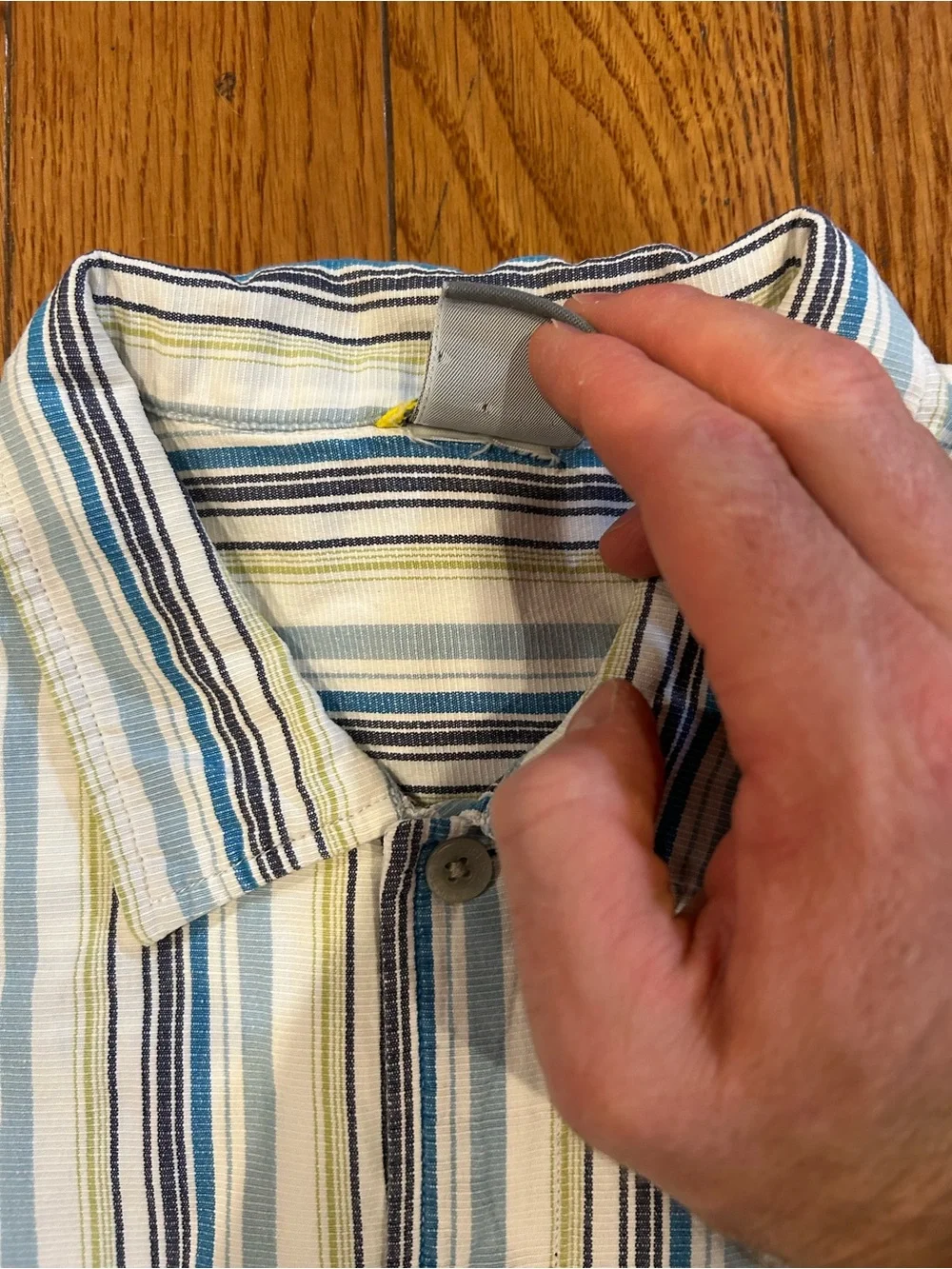 The North Face A5 Series Shirt Men's L Striped Short Sleeve Button Down Blue